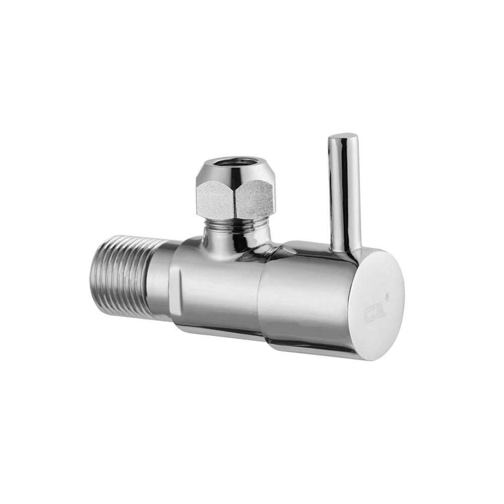 CML2021 Настенный угловой кран для смесителя, подключение к стене 1/2 дюйма с одним рычагом, выход 10 мм, хромированная латунь